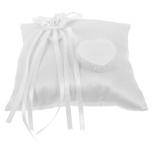 white ring pillow square wedding ring holder