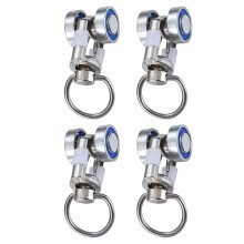 4Pz Metallo E Per Tende Multifunzione Argento Per Casa