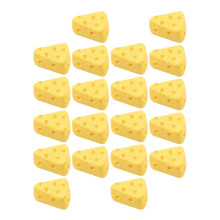 50Pcs Fake Cheese Cakes Plastic Simulation Cake Models Yellow Decor