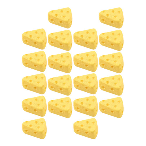 50Pcs Fake Cheese Cakes Plastic Simulation Cake Models Yellow Decor