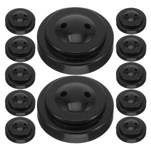 12Pcs Compact Black Flag Stand Base Plastic Mini Flag Holder