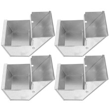 4pcs Metal Rabbit Feeder Box Bunny Food Dispenser for Cages