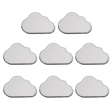 8Pcs Paper Cloud Plates White Disposable Dish Plates for Events