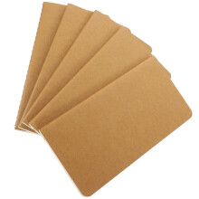 5Pcs Kraft Paper Blank Journal Refills Travel Notebooks for Recording