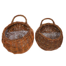 2Pcs Wall Hanging Flower Basket Rural Flower Pot