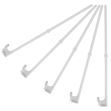 5Pcs White Plastic Car Window Flagpoles Clip on Vehicle Flag Holders