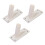 3Pcs White Plastic Flag Pole Holder Self-Adhesive Wall Mount Bracket 1
