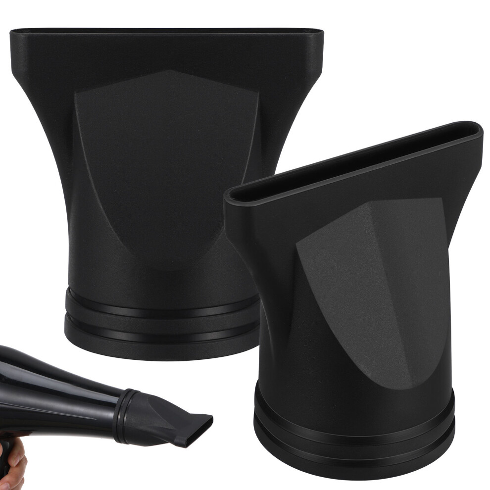 Solustre Black 2 Pcs Hair Dryer Attachment Appliance Diffuser Nozzle Travel Hairdryer