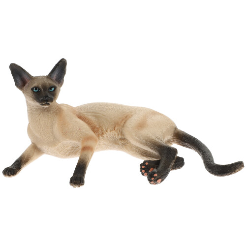 Plastic Small Cat Figurine Realistic Shape Desktop Decoration