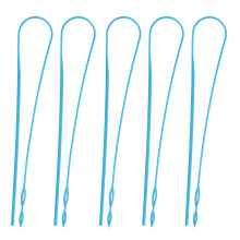 15 pièces d'outils en plastique bleu avec cordon de serrage pour couture et tricot DIY