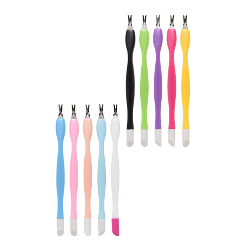 15Pcs Dead Skin Forks Kit Assorted Color Plastic Nail Art Tools Set