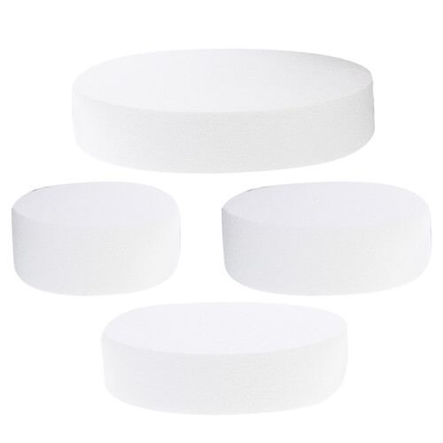 4Pcs White Foam Cake Dummies Reusable DIY Wedding Decor Models