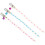 3Pièces Collier Chien Silicone Fluorescent Anti-Perte Coloré 3