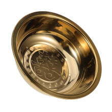 Golden Metal Wash Basin Sturdy Multipurpose Household Use