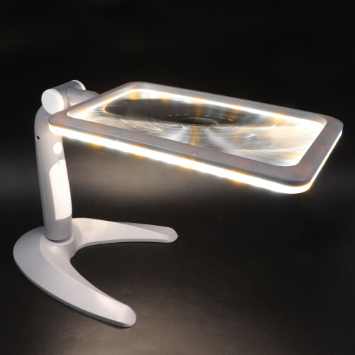 Grey LED Handheld Magnifier with Light for Phone Screen Reading