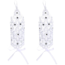 One Pair Of Kids Fingerless Lace Gloves For Stage Wedding