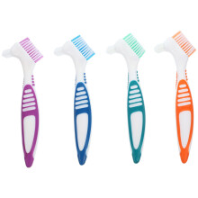 4Pcs Home Use Double Head Denture Toothbrushes Durable PP Material