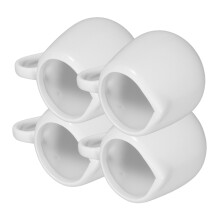 4 pcs mini ceramic milk jugs with handle for kitchen sauce creamer use