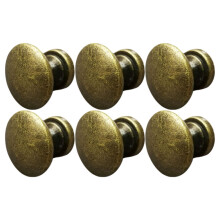6Pcs Zinc Alloy Bronze Drawer Pull Knobs Antique Round Cabinet Handles