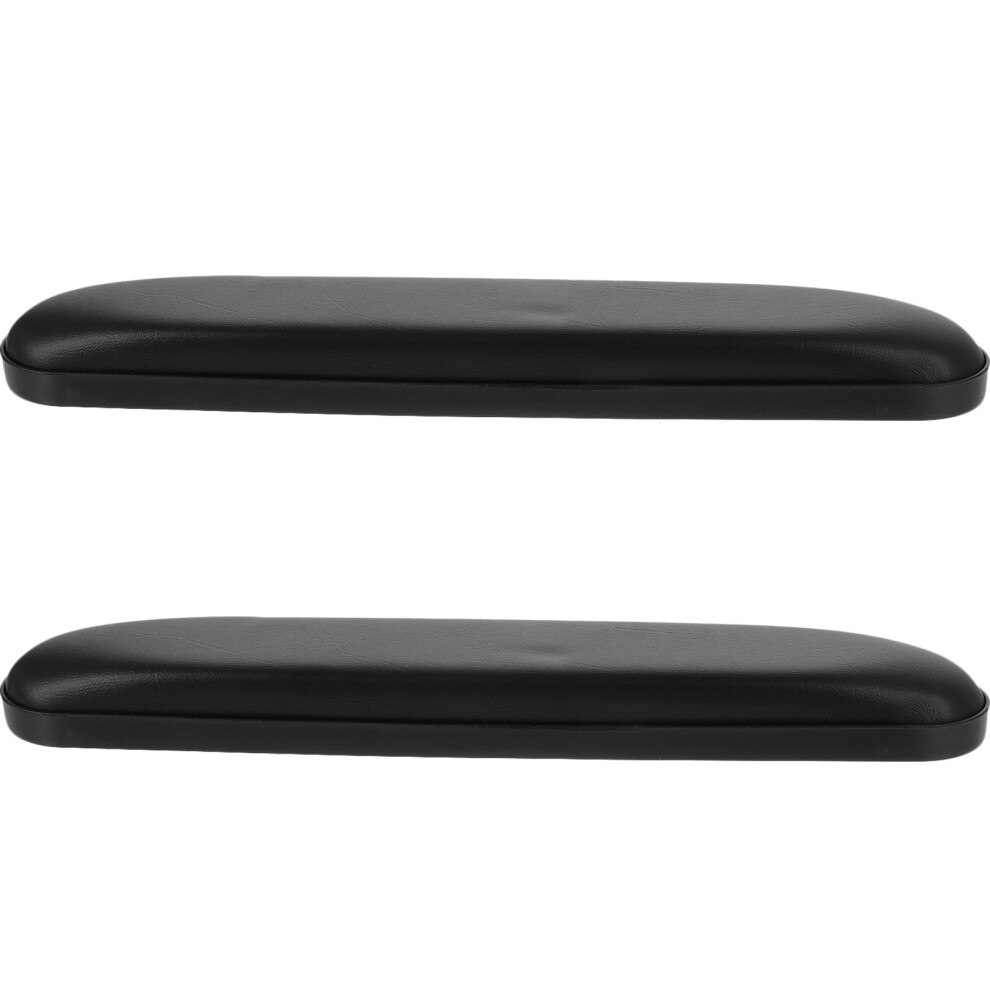 Villcase Black 2Pcs Abs Armrest Pads For Wheelchairs Durable Pvc Sponge Cushion