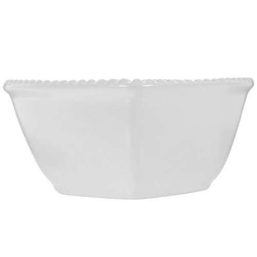Heart Shaped Ceramic Bowl For Fruit Salad Dessert Serving White