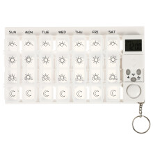 Weekly Digital Pill Organizer 7 Days 28 Compartments With Alarm