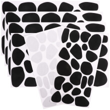 6 cow felt stickers black diy decals for kids clothes wall decor