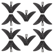 10Pcs Durable Black Metal Tie Clips Decorative Holders for Men Banquet