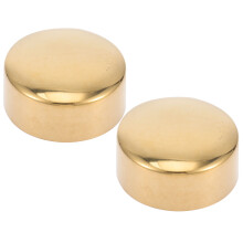 2Pcs Stainless Steel Handrail End Caps Golden Round Tube Plugs Durable