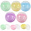 50Pcs Assorted Color Multi-Purpose Empty Round Plastic Balls for Kids 1