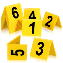 15Pcs Yellow Plastic Evidence Markers Stable Crime Scene Number Signs