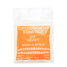 JMU Ortodontiske Elastikker 3/8 Tomme Heavy 6,5 oz 100 pakke Latexfri Dental Gummibånd