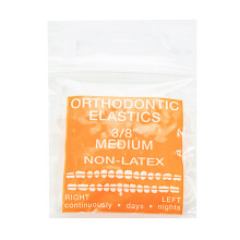 JMU Ortopædisk Elastikker 3/8 Tomme Medium 4.5oz 100 pack Latexfri Tandlæge Gummibånd