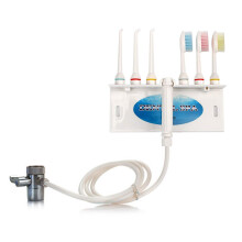 Flossatore Acqua per Famiglia 3 Ugelli e 3 Spazzolini, Irrigatore Orale Non Elettrico