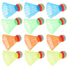 12Pcs Colorful Heat-Resistant Plastic Badminton Balls For Indoor Outdoor