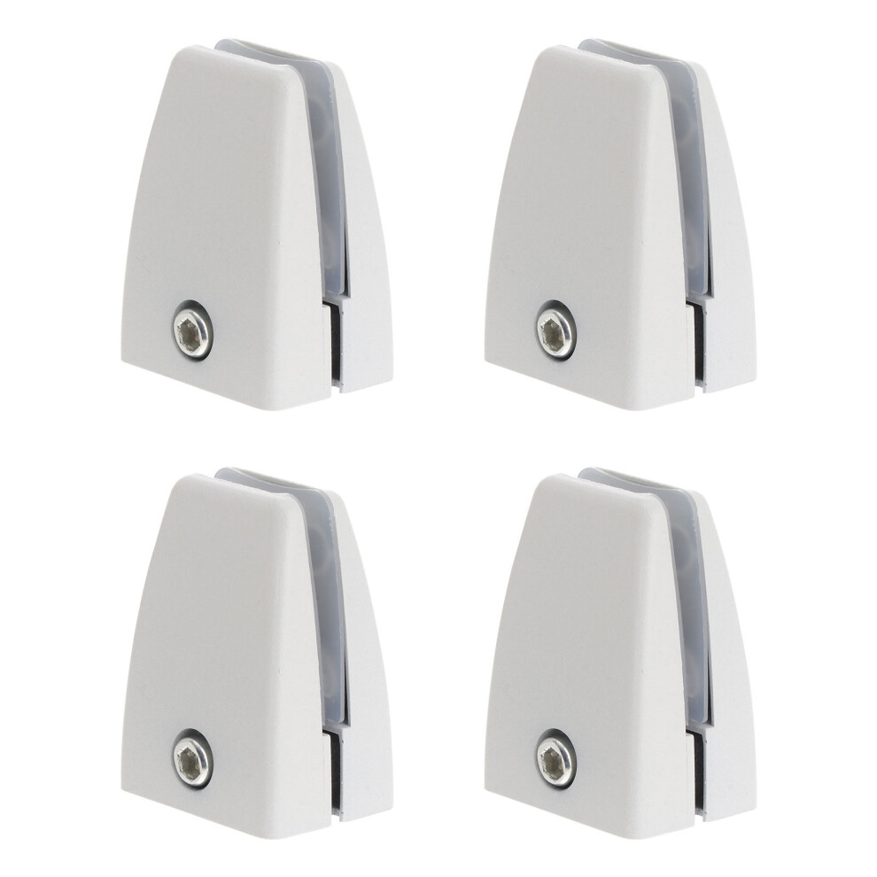 4Pcs Office Desk Divider Clips Aluminium Alloy Partition Clamps White 3243621131983