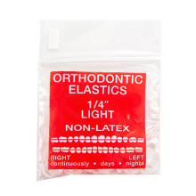 JMU Ortodontiske Elastikker 1/4 Lys, 100 pak 2.5 oz Klare Gummibånd Latexfri