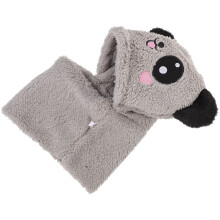 Children'S Hooded Scarf Boy Winter Kids Neck Warmer With Animal Ears