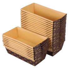 25Pcs Coffee Paper Disposable Baking Mold Non-Stick Toast Loaf Pans