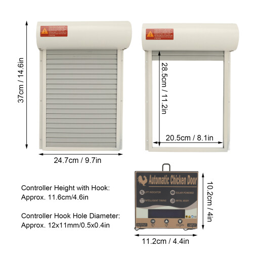 Auto Chicken House Door 37x24.7 cm, Timing/Manual 1