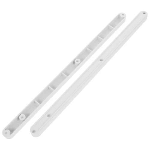 2Pcs Plastic Drawer Slides Smooth Full Extension White Cabinet Rails 2