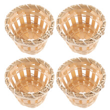 4Pcs Drum Lamp Shade Indoor Bamboo Ceiling Light Cover