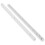 2Pcs Plastic Drawer Slides Smooth Full Extension White Cabinet Rails 7