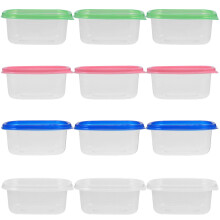 Storage Container Transparent 12pcs Pp Plastic 4.9x3.5x2.2in