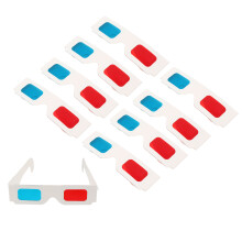 100Pcs 3D Cardboard Glasses Assorted Color Anaglyph Movie Eyewear
