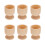 6Pcs DIY Wood Egg Holders Khaki Cup Shaped for Kids Easter Craft 1
