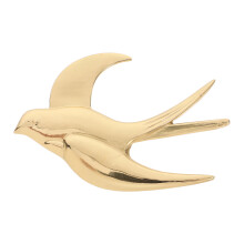 Raindrops Bird Shape Wall Mounting Decor Brass 1pack 3.73x2.55x0.39in