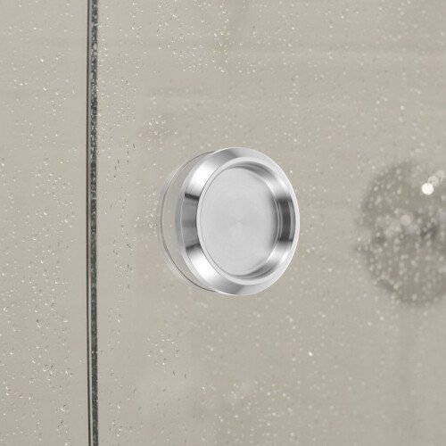 2 Pcs Sliding Glass Door Handle Knobs Reinforcer Modern Silver 2