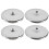 2 Pcs Sliding Glass Door Handle Knobs Reinforcer Modern Silver 4