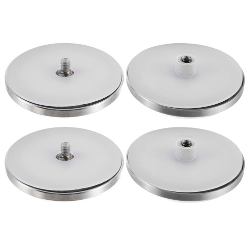 2 Pcs Sliding Glass Door Handle Knobs Reinforcer Modern Silver 2